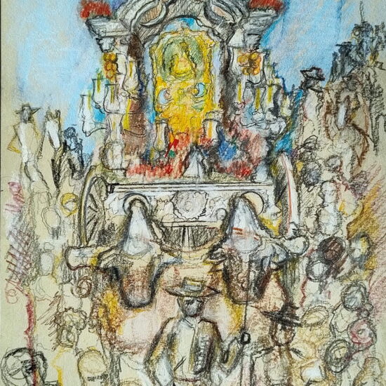 Dibujo Triana en el camino del Rocío