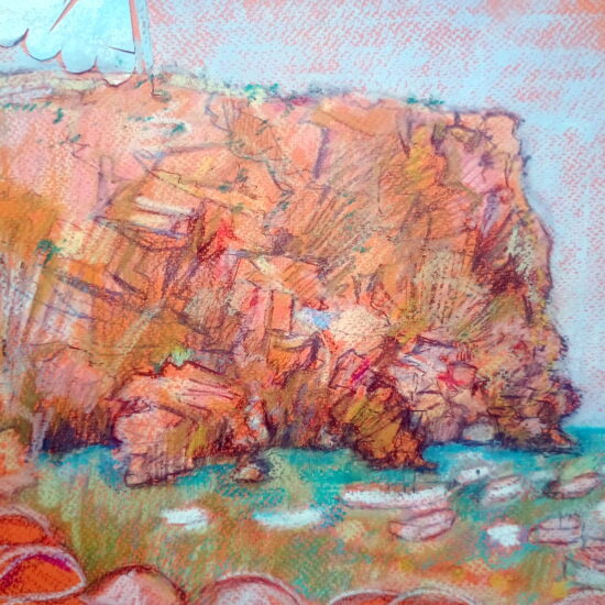 Dibujo playa de Calahonda Granada