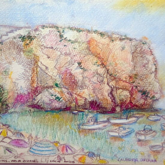 Dibujo playa de Calahonda IV